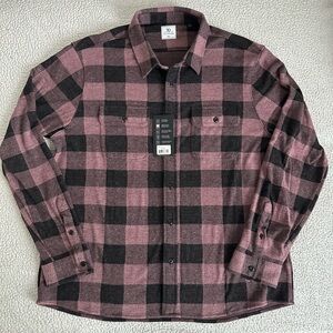 New 7 Diamonds Generation Burgundy Plaid Flannel 2XL